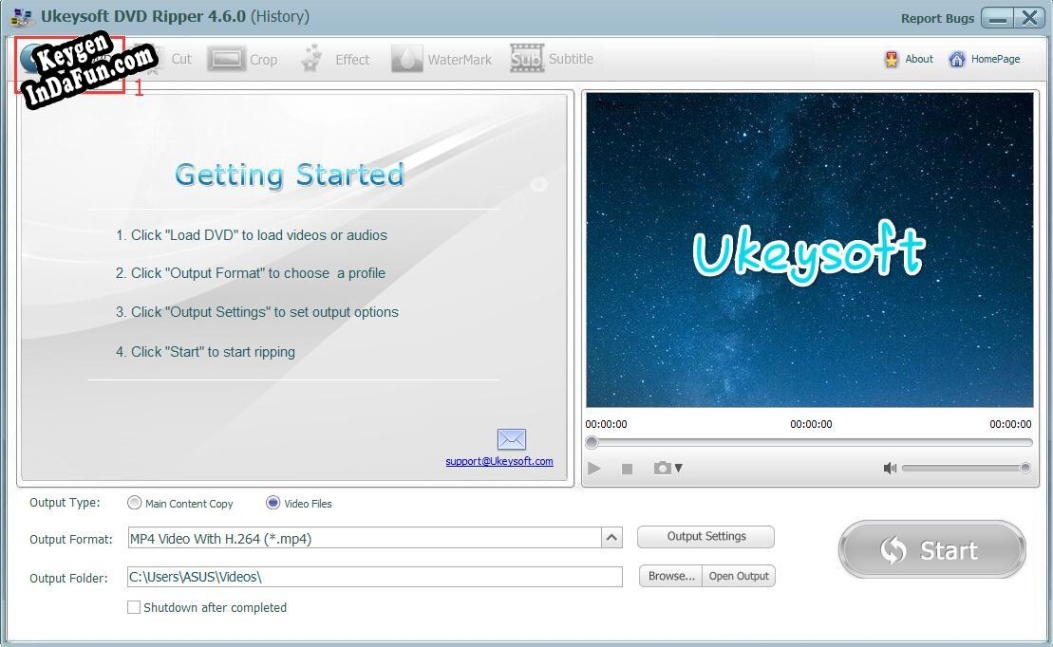 Activation key for UkeySoft DVD Ripper