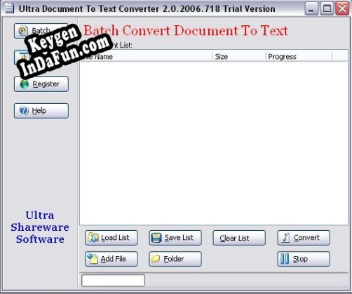 Key generator for Ultra Document To Text Converter