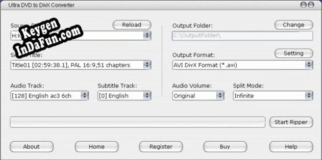 Key generator (keygen) Ultra DVD to DivX Converter