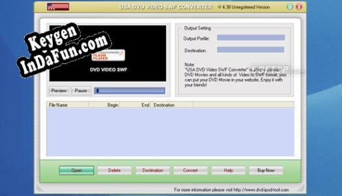 Free key for USAsoft DVD Video SWF Converter