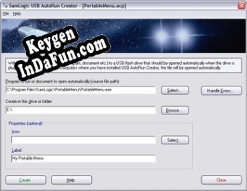 Registration key for the program USB AutoRun Creator / Small Office