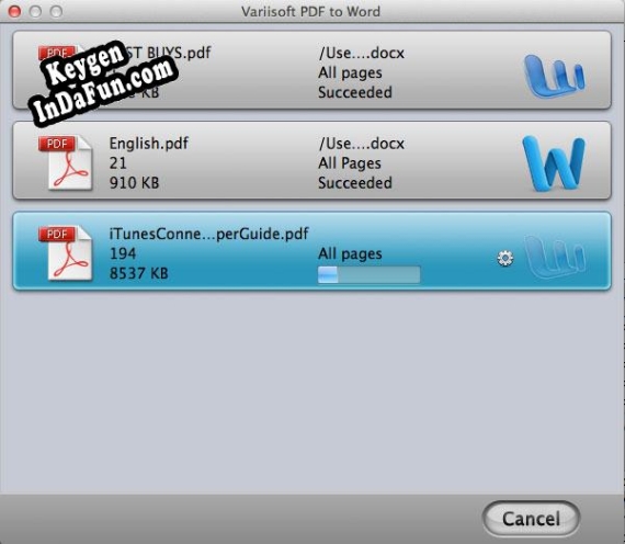 Activation key for Variisoft PDF to Word for Mac