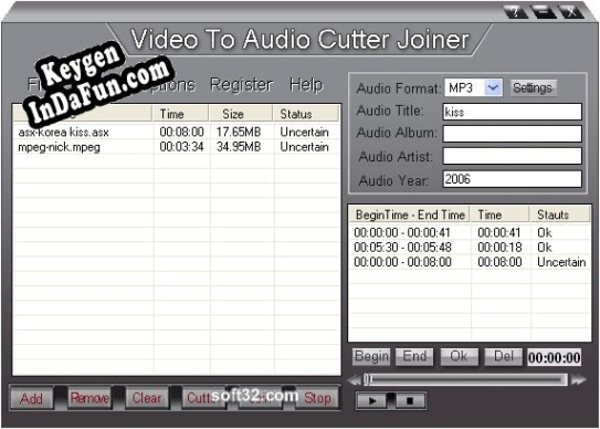 Key generator for Video To Audio Cutter Joiner