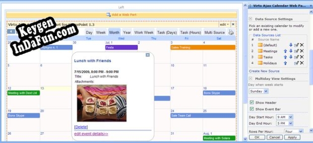 Virto Ajax SharePoint Web Part Calendar activation key