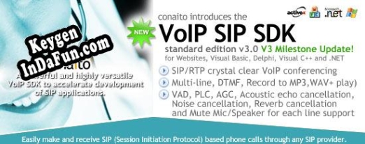 VoIP SIP SDK for .NET and ActiveX serial number generator