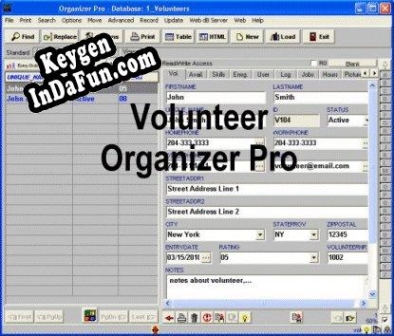 Free key for Volunteer Organizer Pro