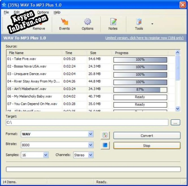 Activation key for WAV To MP3 Plus