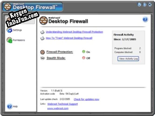 Webroot Desktop Firewall Key generator
