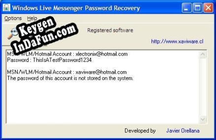 Windows Live Messenger Password Recovery serial number generator