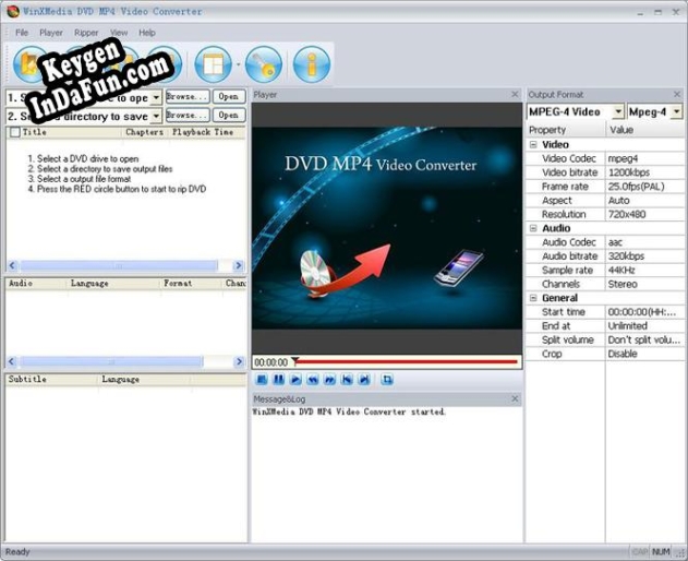 WinXMedia DVD MP4 Video Converter Key generator