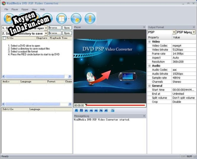 Activation key for WinXMedia DVD PSP Video Converter