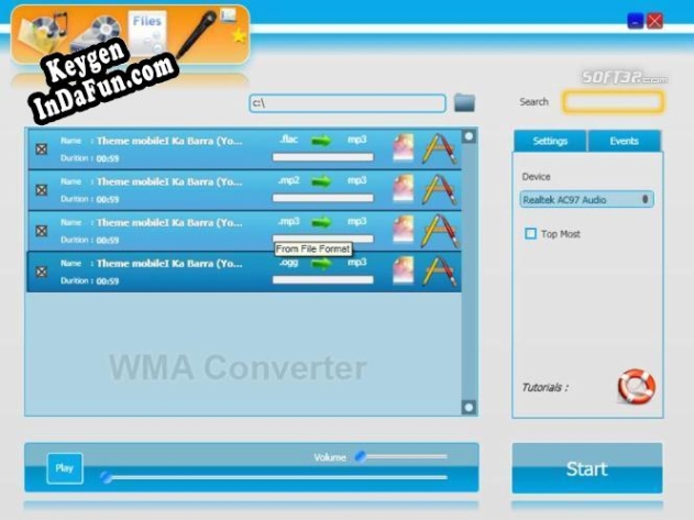 Free key for WMA Converter
