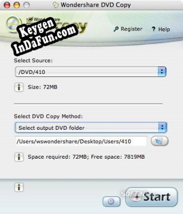 Free key for Wondershare DVD Copy for Mac