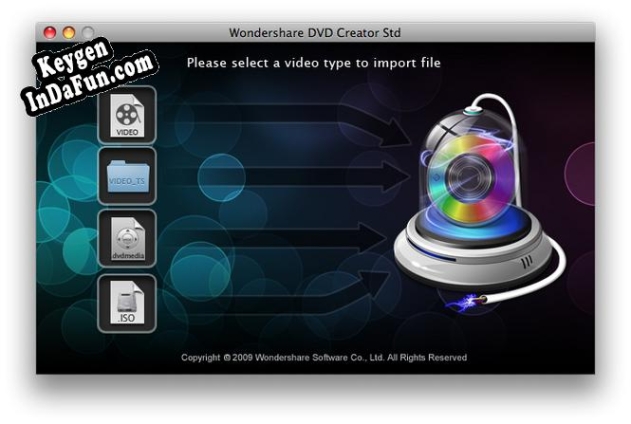 Key for Wondershare DVD Creator Std for Mac