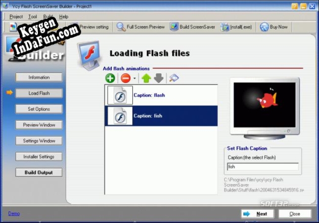 Key for Ycy Flash Screensaver Builder