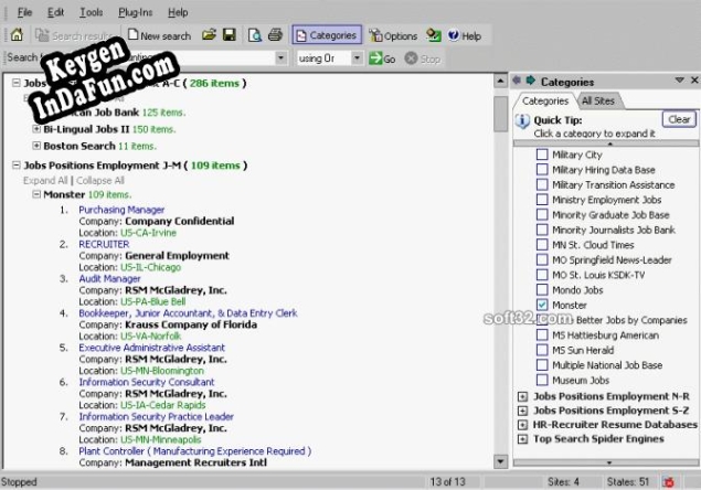 Key for Your Personal Job Searcher
