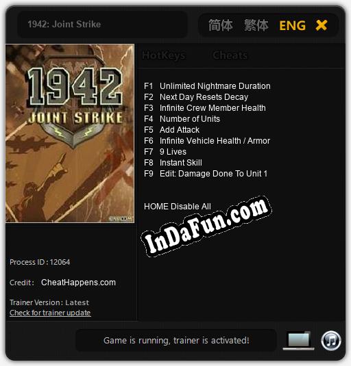 1942: Joint Strike: Cheats, Trainer +9 [CheatHappens.com]