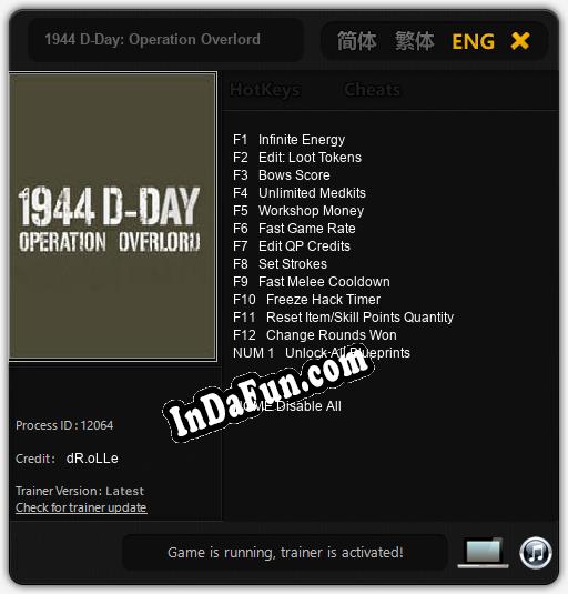 1944 D-Day: Operation Overlord: TRAINER AND CHEATS (V1.0.77)