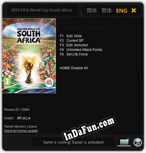 2010 FIFA World Cup South Africa: Trainer +5 [v1.3]