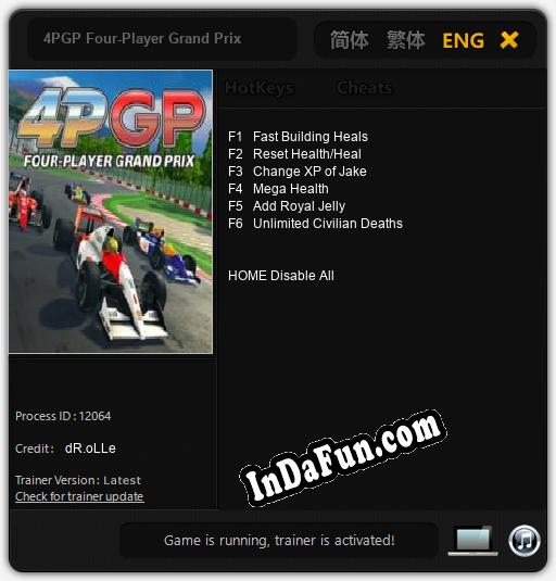 4PGP Four-Player Grand Prix: Cheats, Trainer +6 [dR.oLLe]