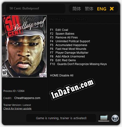 50 Cent: Bulletproof: Trainer +10 [v1.5]