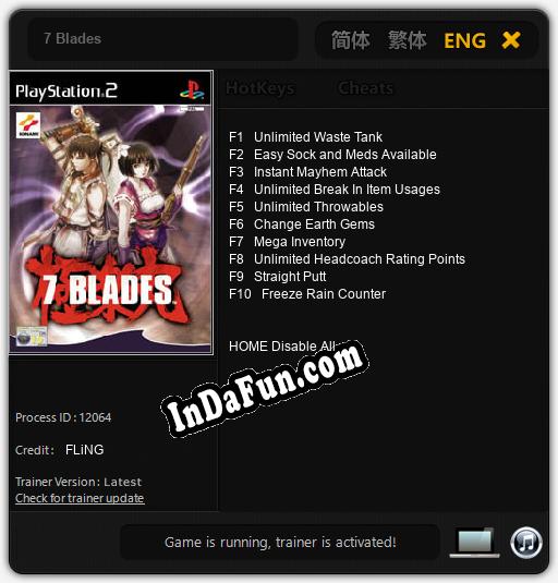 7 Blades: Trainer +10 [v1.7]