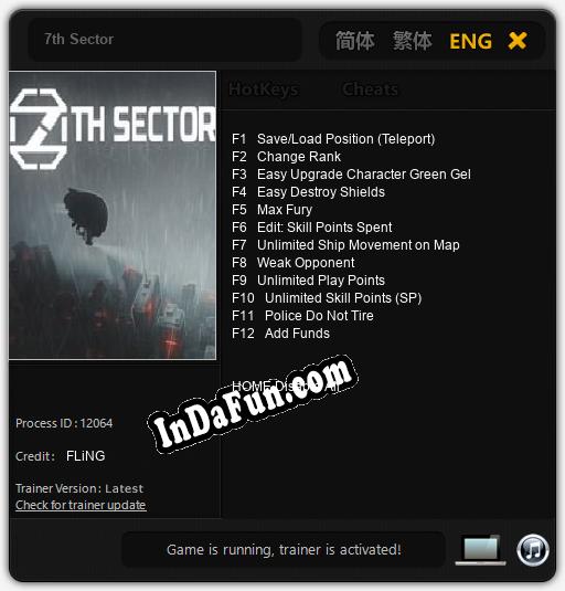 7th Sector: Trainer +12 [v1.9]