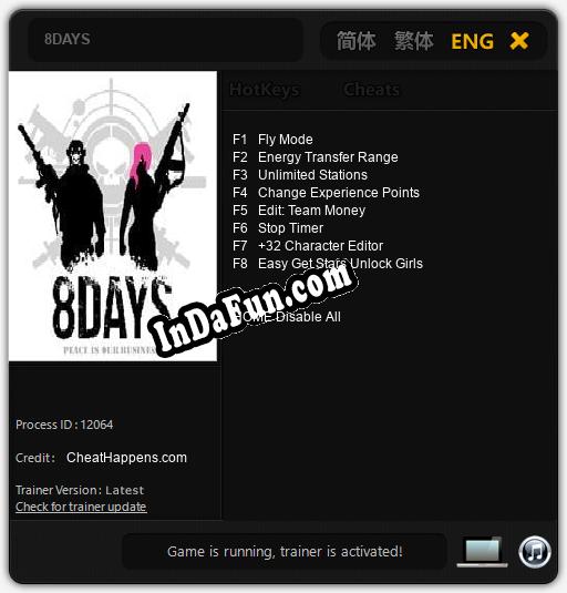 8DAYS: Cheats, Trainer +8 [CheatHappens.com]