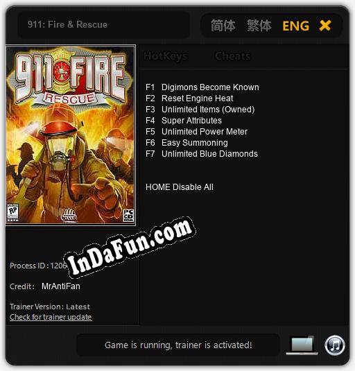 Trainer for 911: Fire & Rescue [v1.0.8]