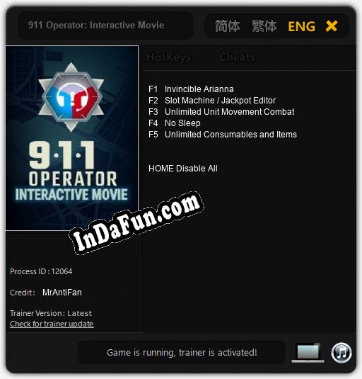 911 Operator: Interactive Movie: Cheats, Trainer +5 [MrAntiFan]