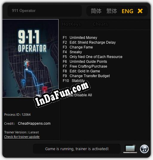 911 Operator: Cheats, Trainer +10 [CheatHappens.com]