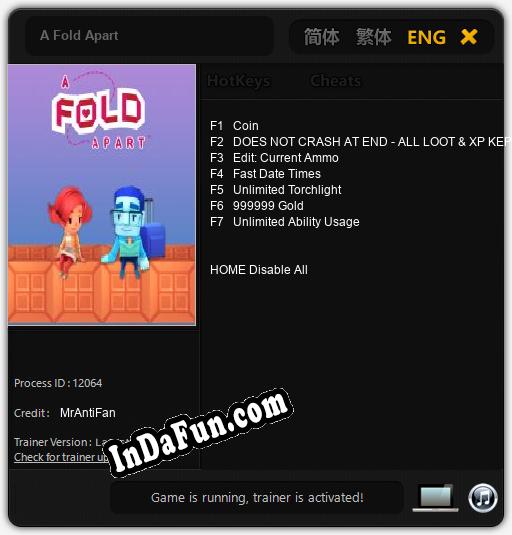 A Fold Apart: Cheats, Trainer +7 [MrAntiFan]