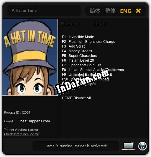 A Hat in Time: Trainer +11 [v1.2]