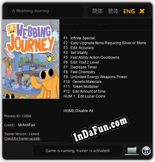 Trainer for A Webbing Journey [v1.0.7]