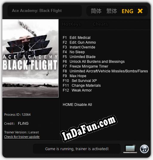 Trainer for Ace Academy: Black Flight [v1.0.8]