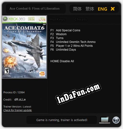Ace Combat 6: Fires of Liberation: TRAINER AND CHEATS (V1.0.77)