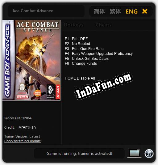 Trainer for Ace Combat Advance [v1.0.6]