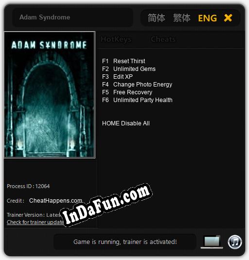 Adam Syndrome: Cheats, Trainer +6 [CheatHappens.com]