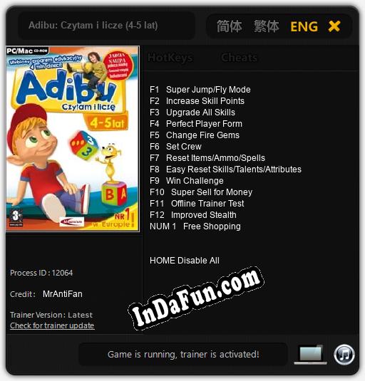 Adibu: Czytam i licze (4-5 lat): TRAINER AND CHEATS (V1.0.86)