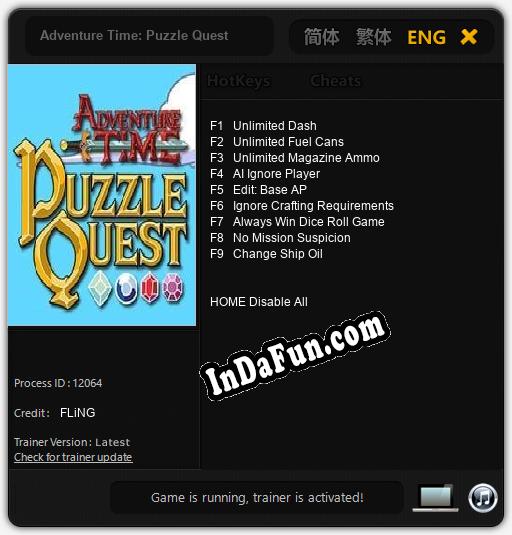 Adventure Time: Puzzle Quest: TRAINER AND CHEATS (V1.0.80)