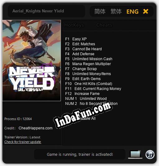 Aerial_Knights Never Yield: Trainer +14 [v1.9]