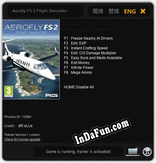 Aerofly FS 2 Flight Simulator: Cheats, Trainer +8 [dR.oLLe]