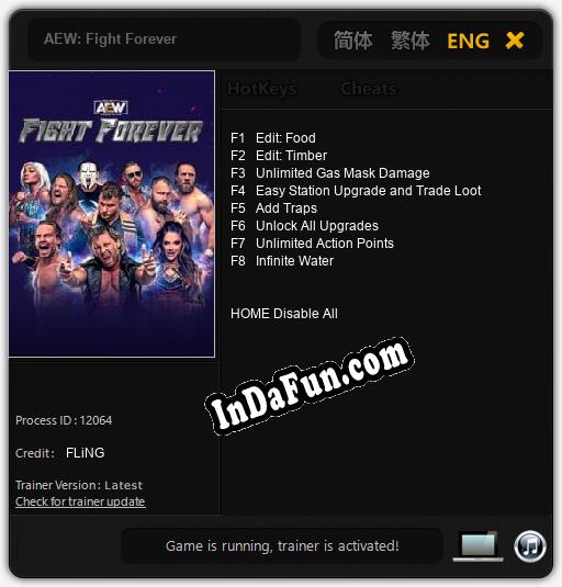 Trainer for AEW: Fight Forever [v1.0.1]