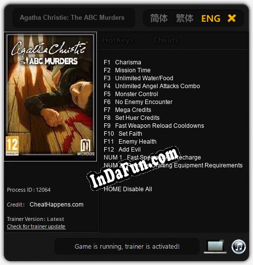 Agatha Christie: The ABC Murders: TRAINER AND CHEATS (V1.0.52)