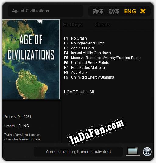 Trainer for Age of Civilizations [v1.0.6]