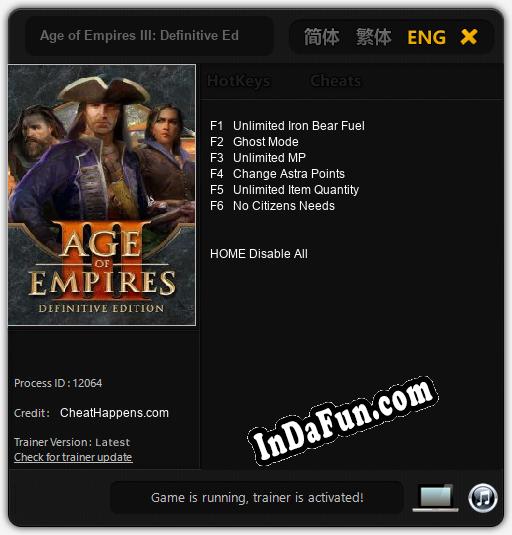 Age of Empires III: Definitive Edition: TRAINER AND CHEATS (V1.0.23)