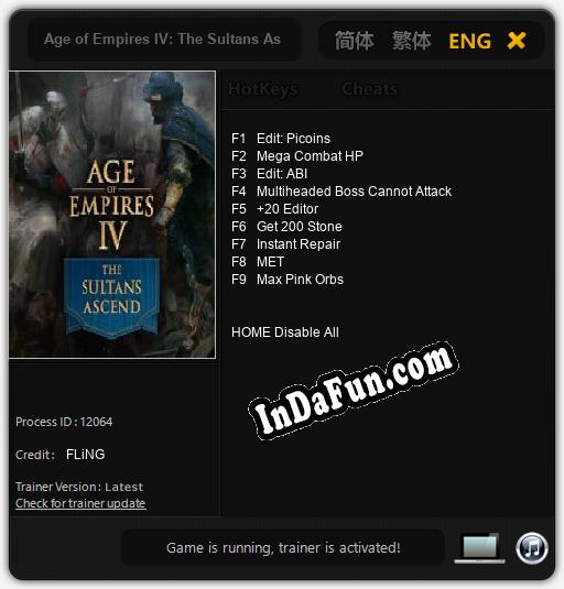 Age of Empires IV: The Sultans Ascend: Trainer +9 [v1.9]