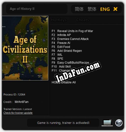 Age of History II: TRAINER AND CHEATS (V1.0.75)