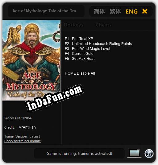 Age of Mythology: Tale of the Dragon: Trainer +5 [v1.5]