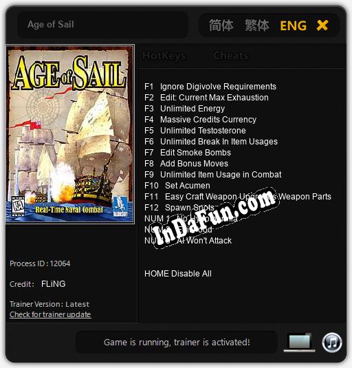 Age of Sail: Cheats, Trainer +15 [FLiNG]